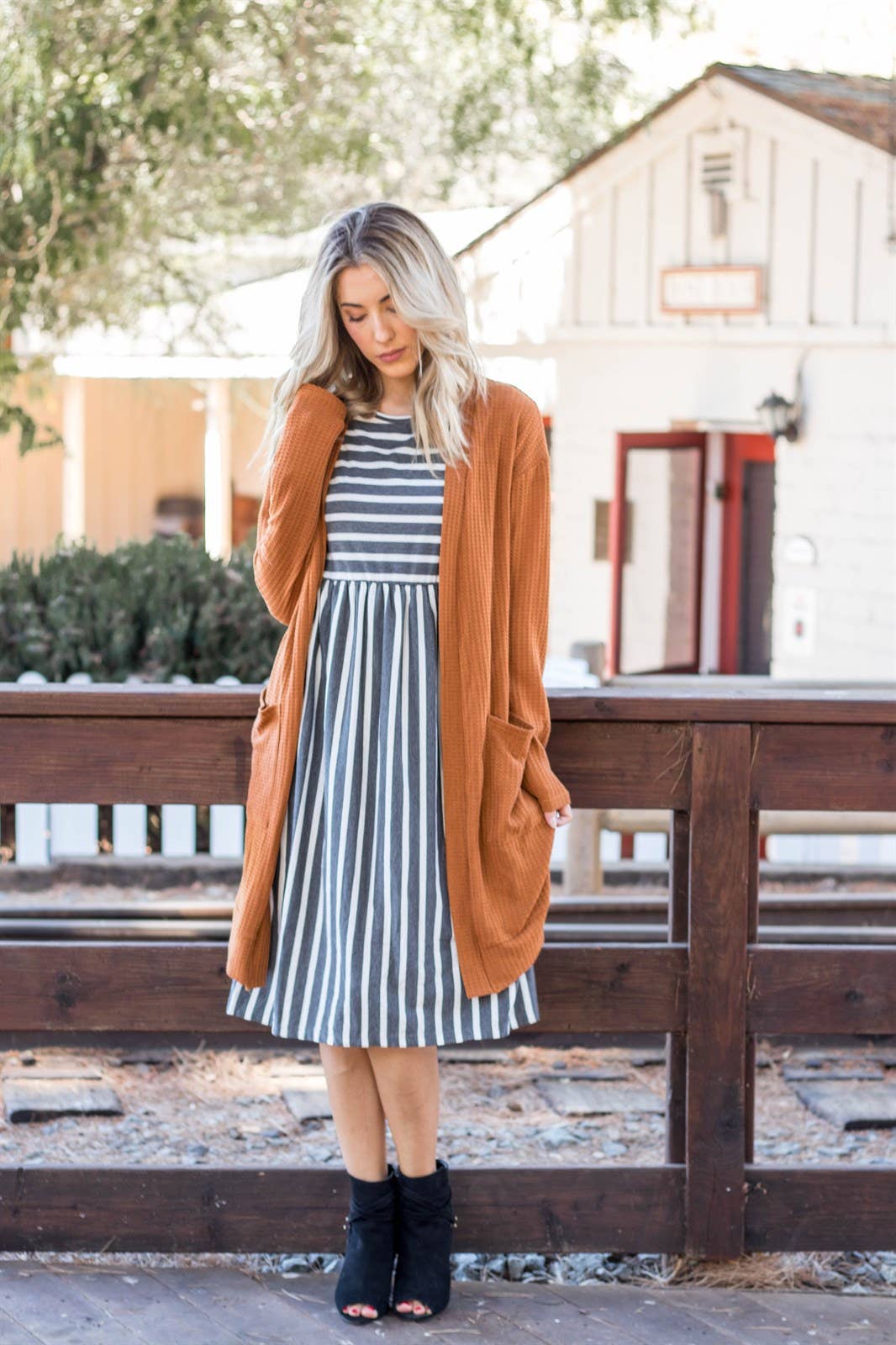 The Scarlet Cardigan - burnt orange