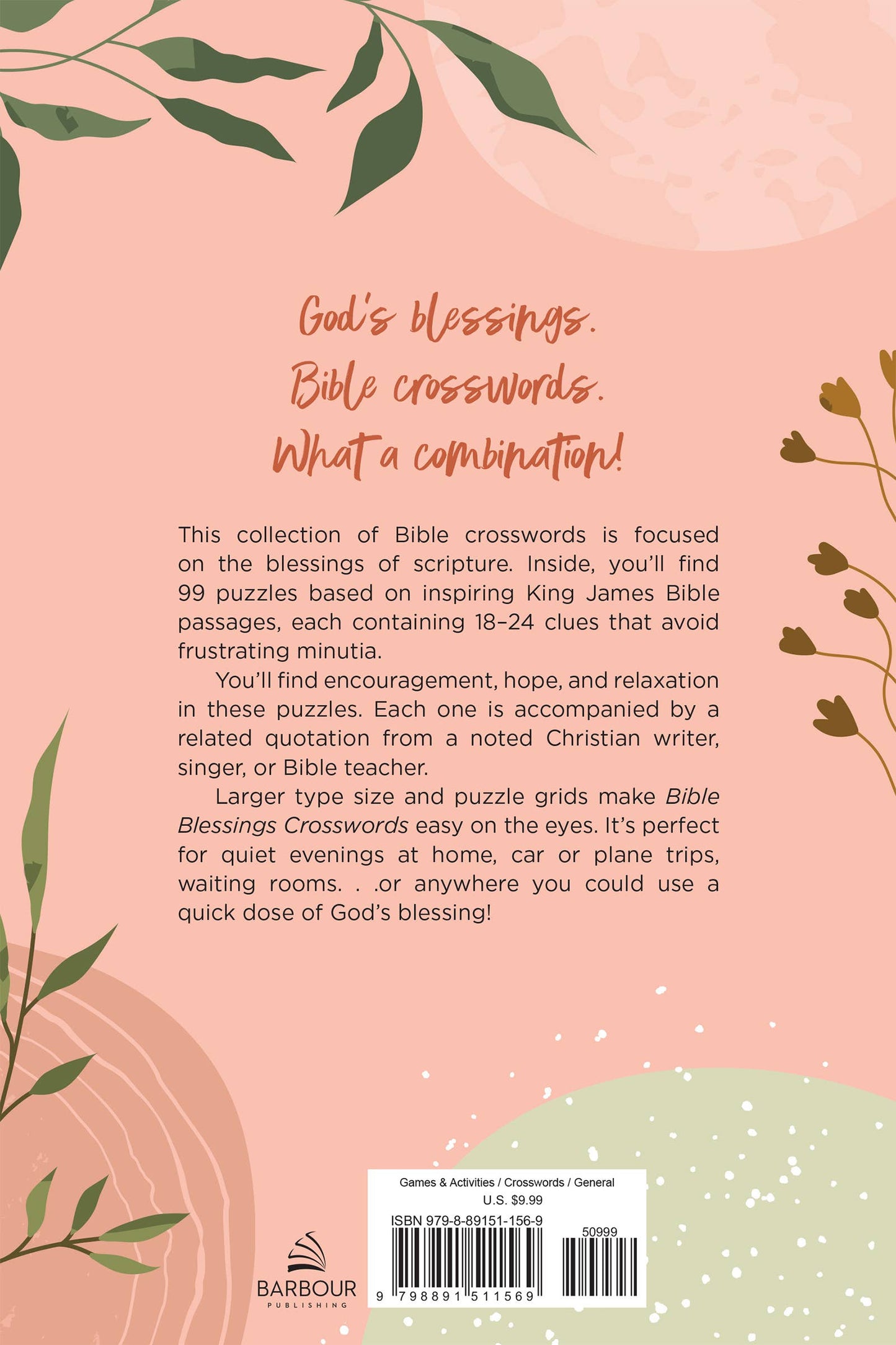 Relaxing Bible Blessings Crosswords