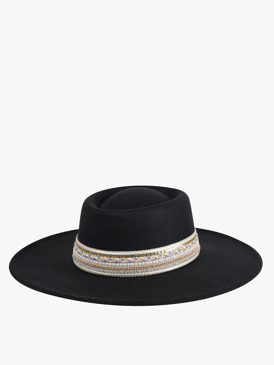 Fedora Blaze Multi Trim Wide Brim HAt