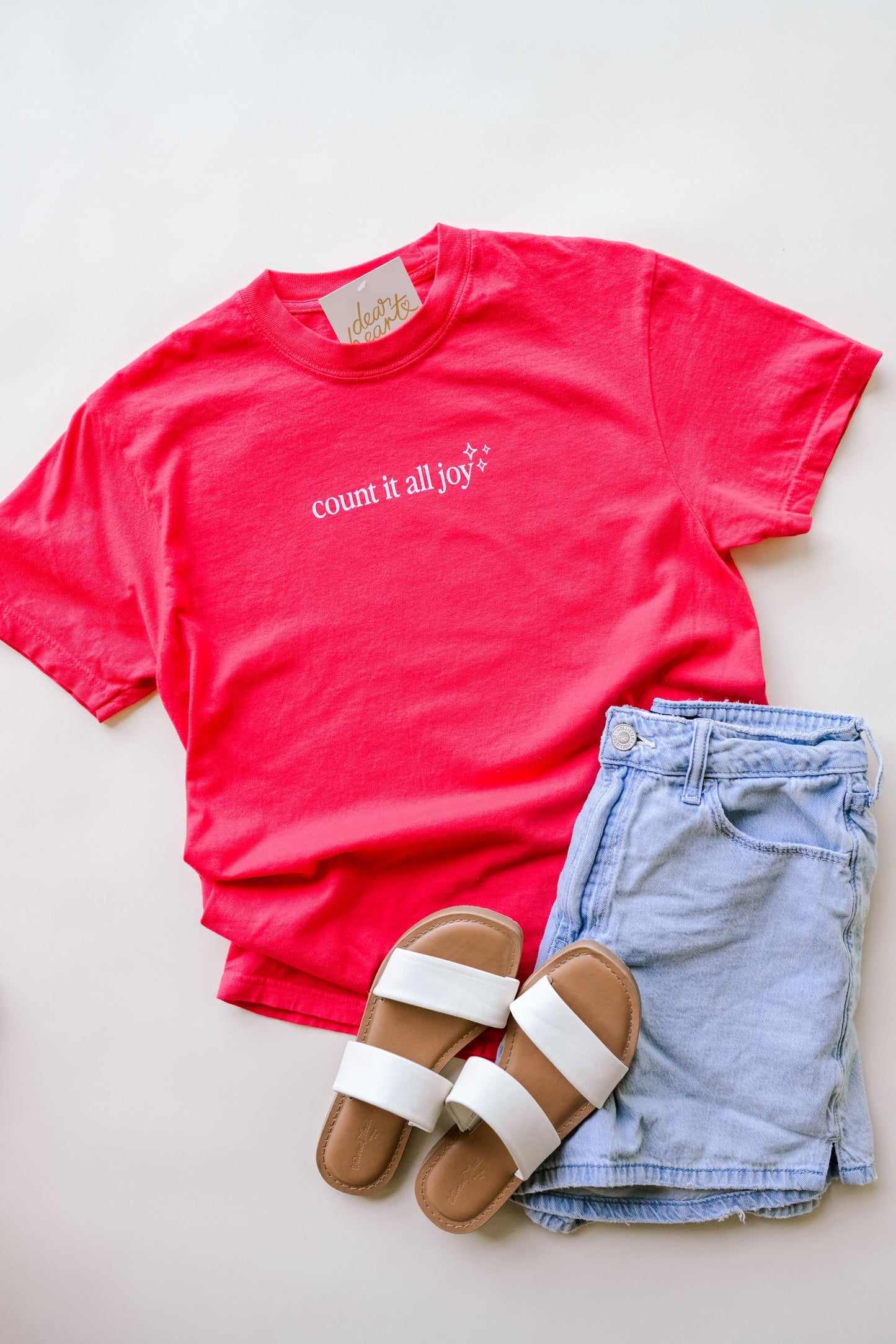 Count It All Joy Tee - Cherry Red