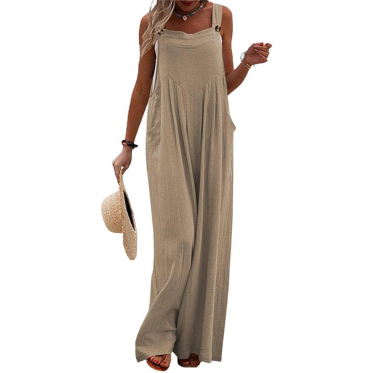 Black Solid Loose Crepe Jumpsuit