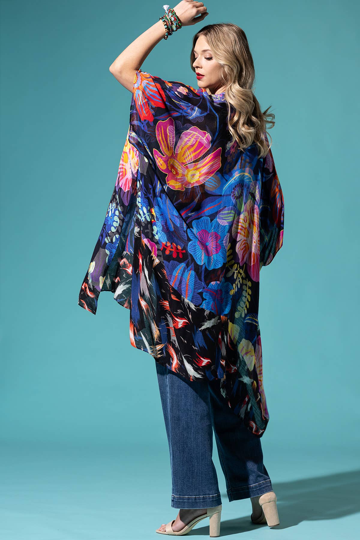 Stella Kimono blue accent