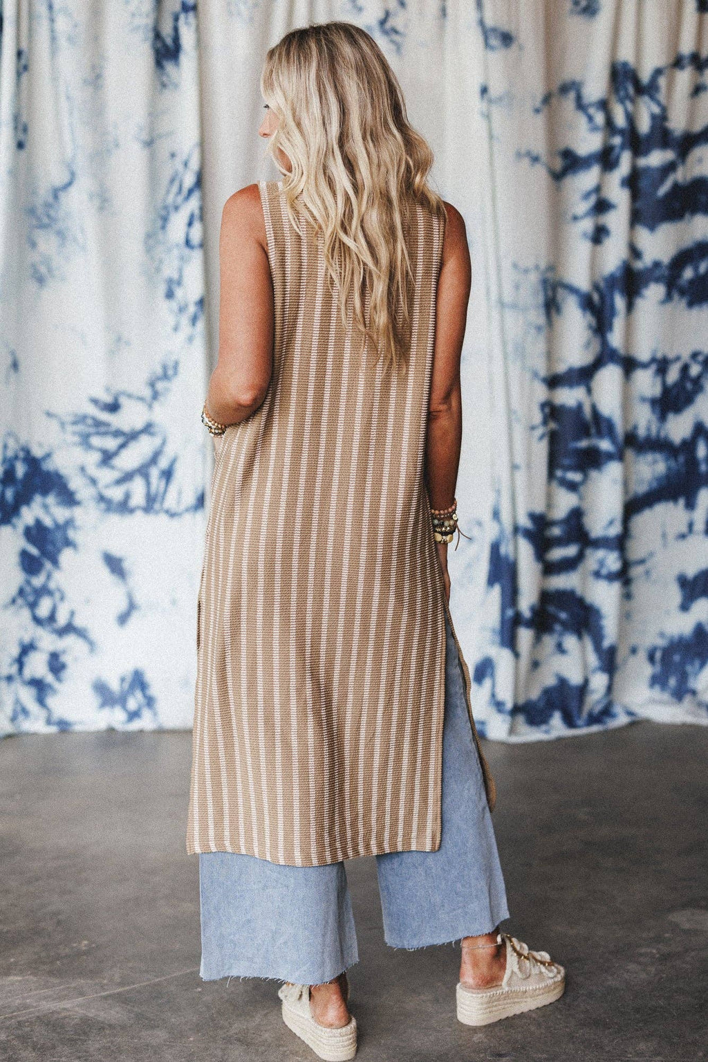 Sundown Stripes Cardigan - Khaki