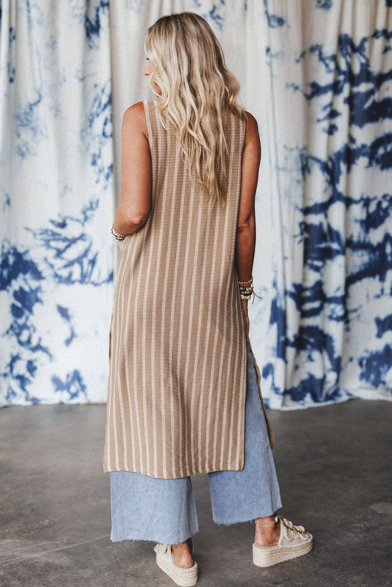 Sundown Stripes Cardigan - Khaki
