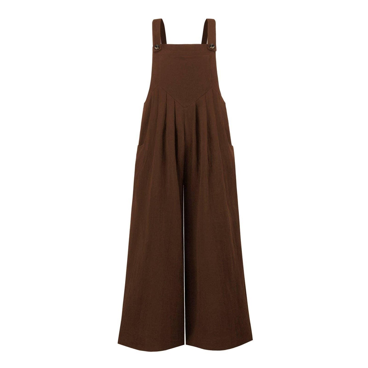 Black Solid Loose Crepe Jumpsuit