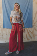 No Rush Wide Leg Pants - Terracotta Multi 3BN