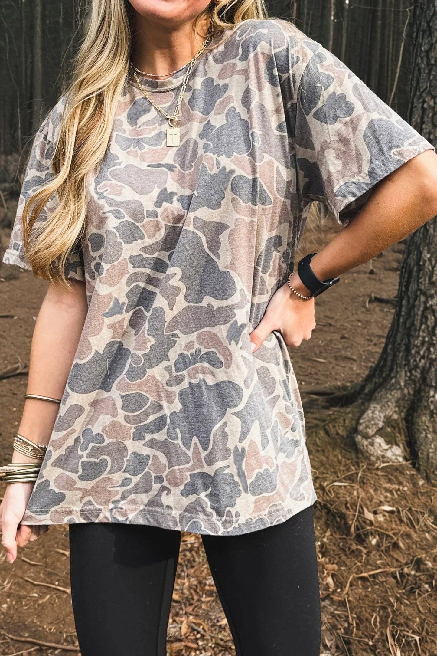 Retro Camouflage T Shirt