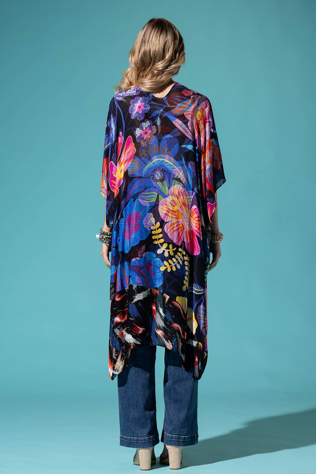 Stella Kimono blue accent