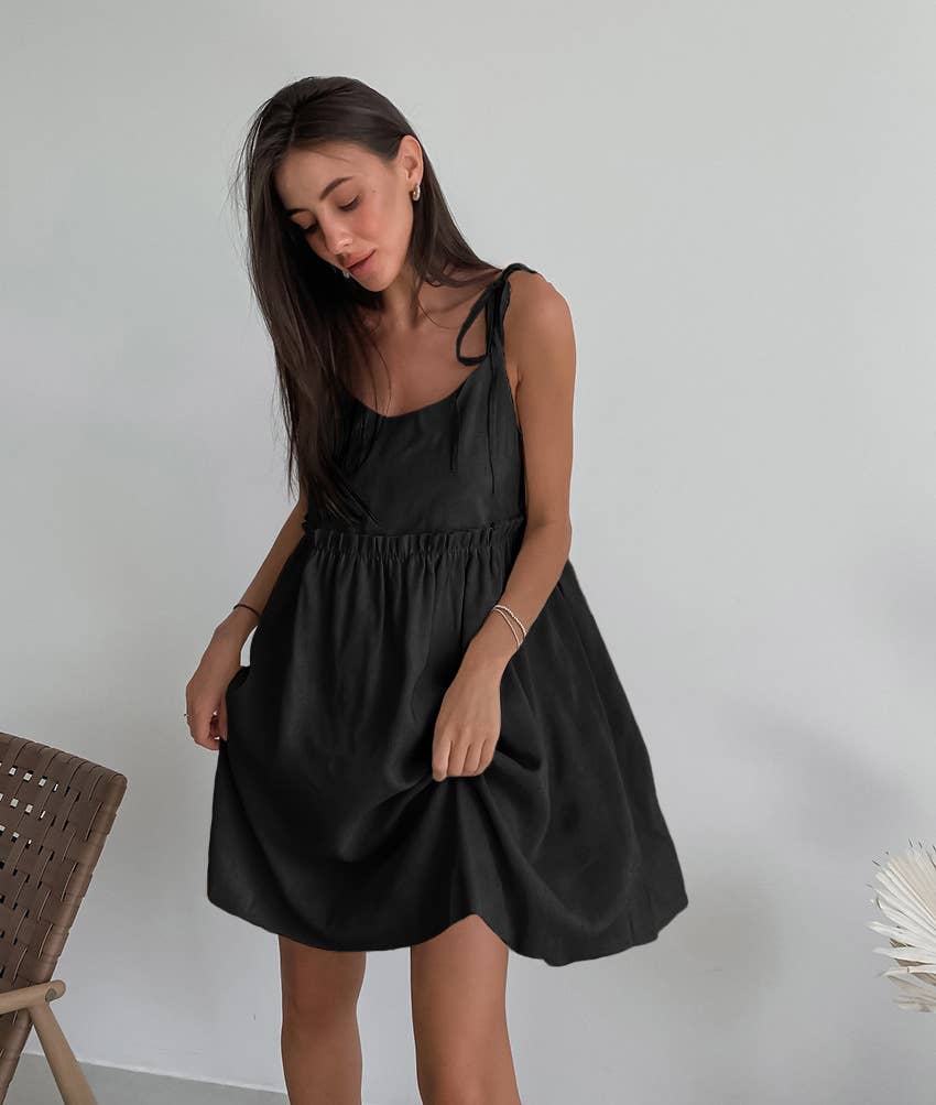 Cotton Linen A-Line Sundress