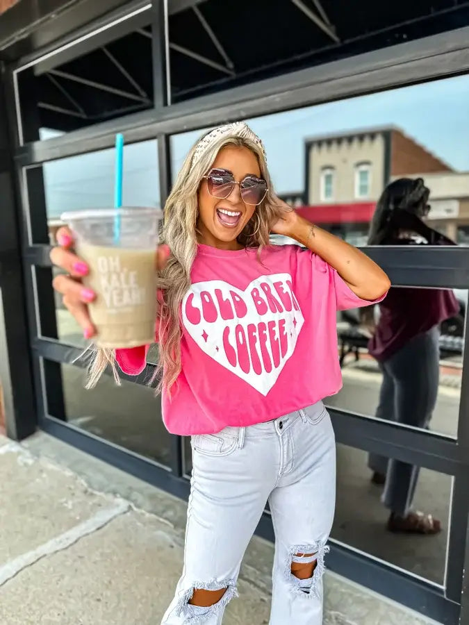 Cold Brew Coffee Puff Graphic Tee