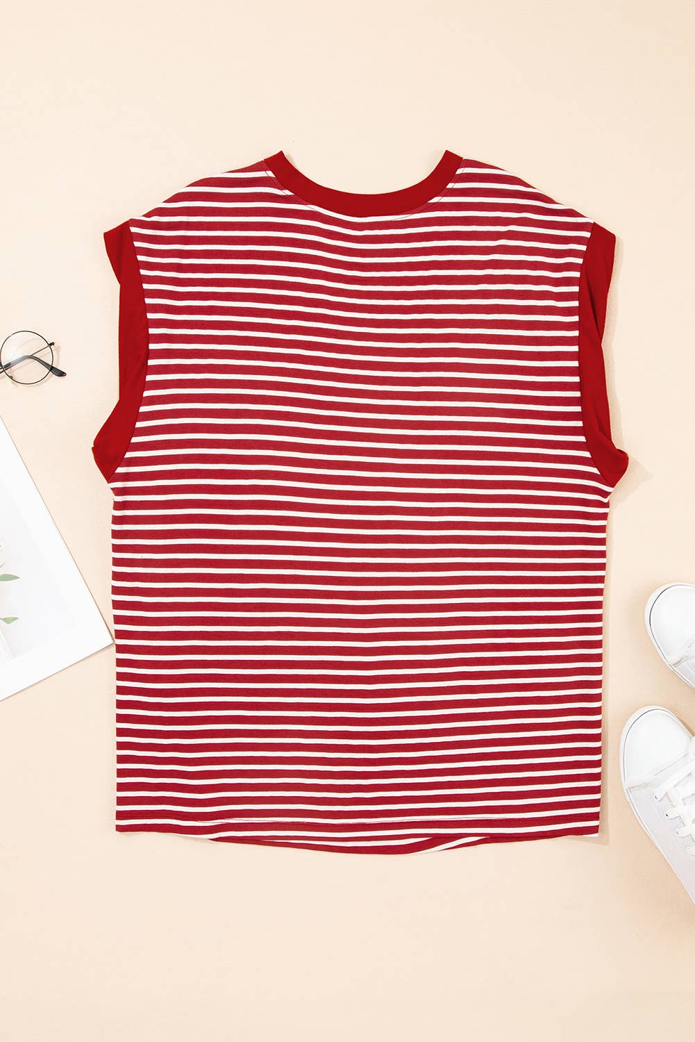 Bronwyn Stripe Chest Pocket Patch Tank Top