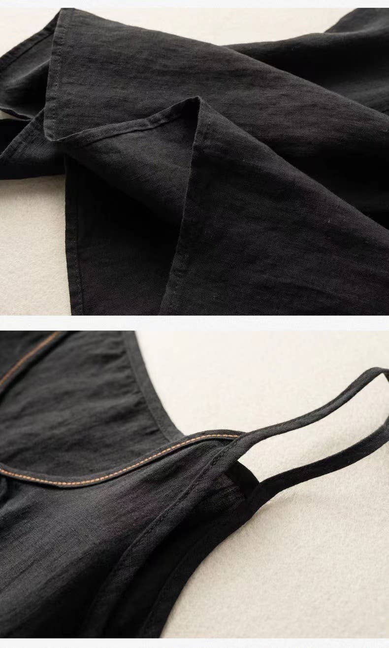 Cotton Linen Camisole Tank Top - click to select color