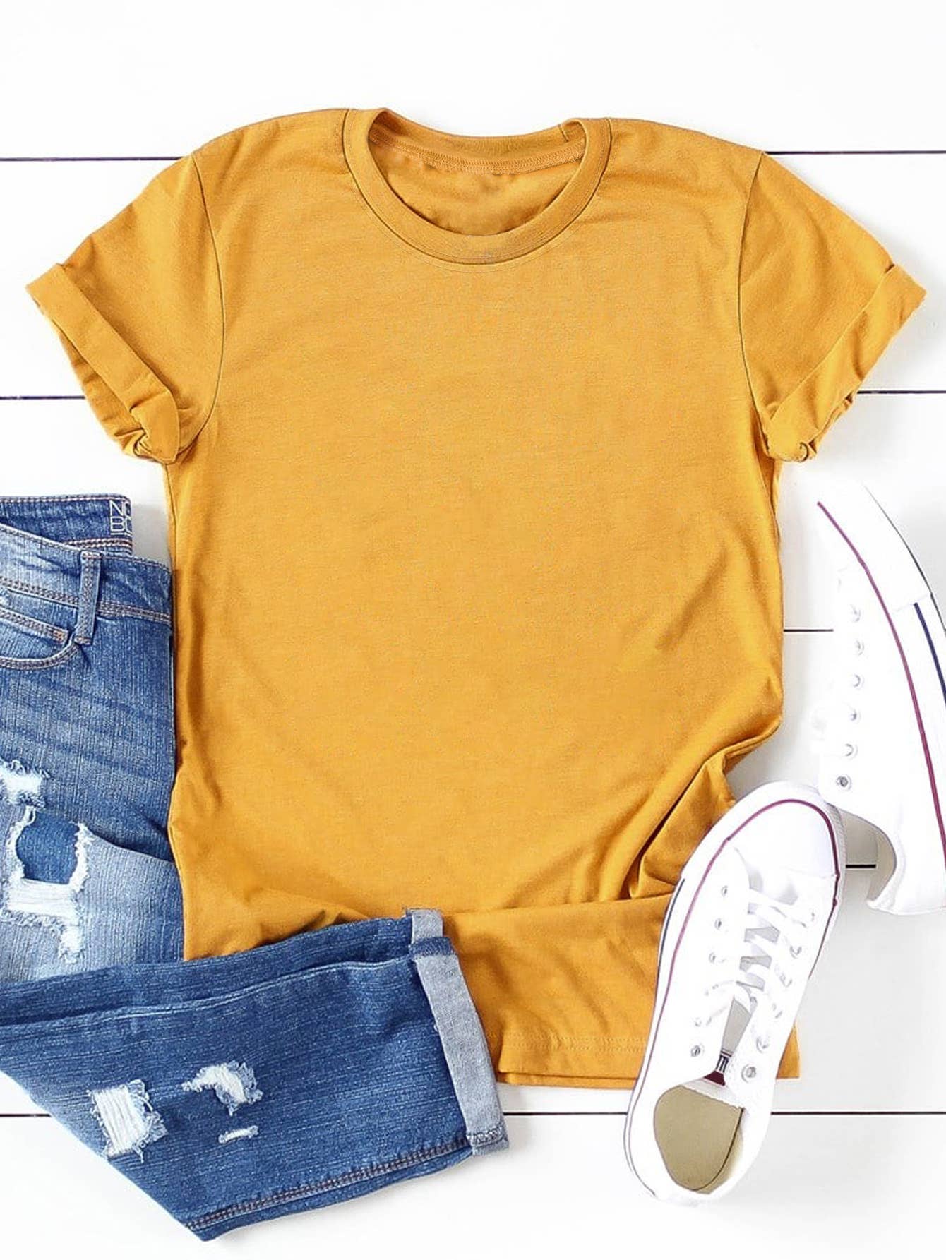 LOOSE SOLID COLOR SHORT SLEEVED Tee