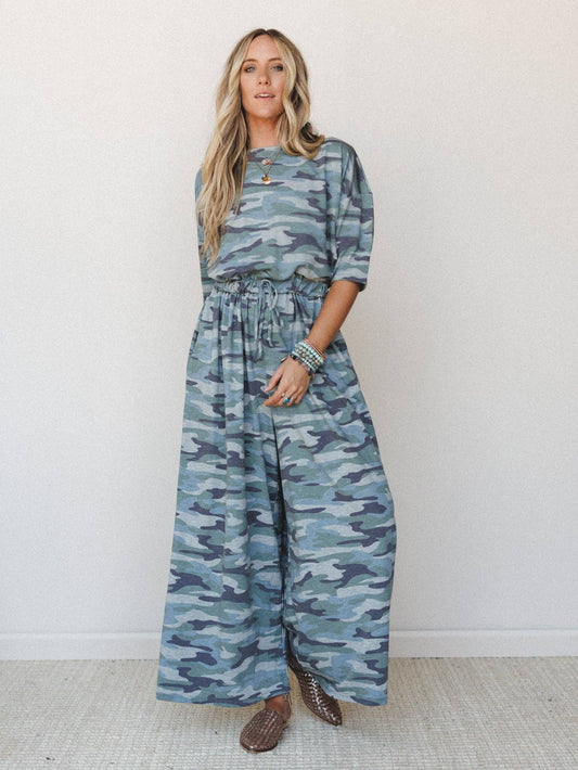 Cozy Cool Jumpsuit - Olive Charcoal