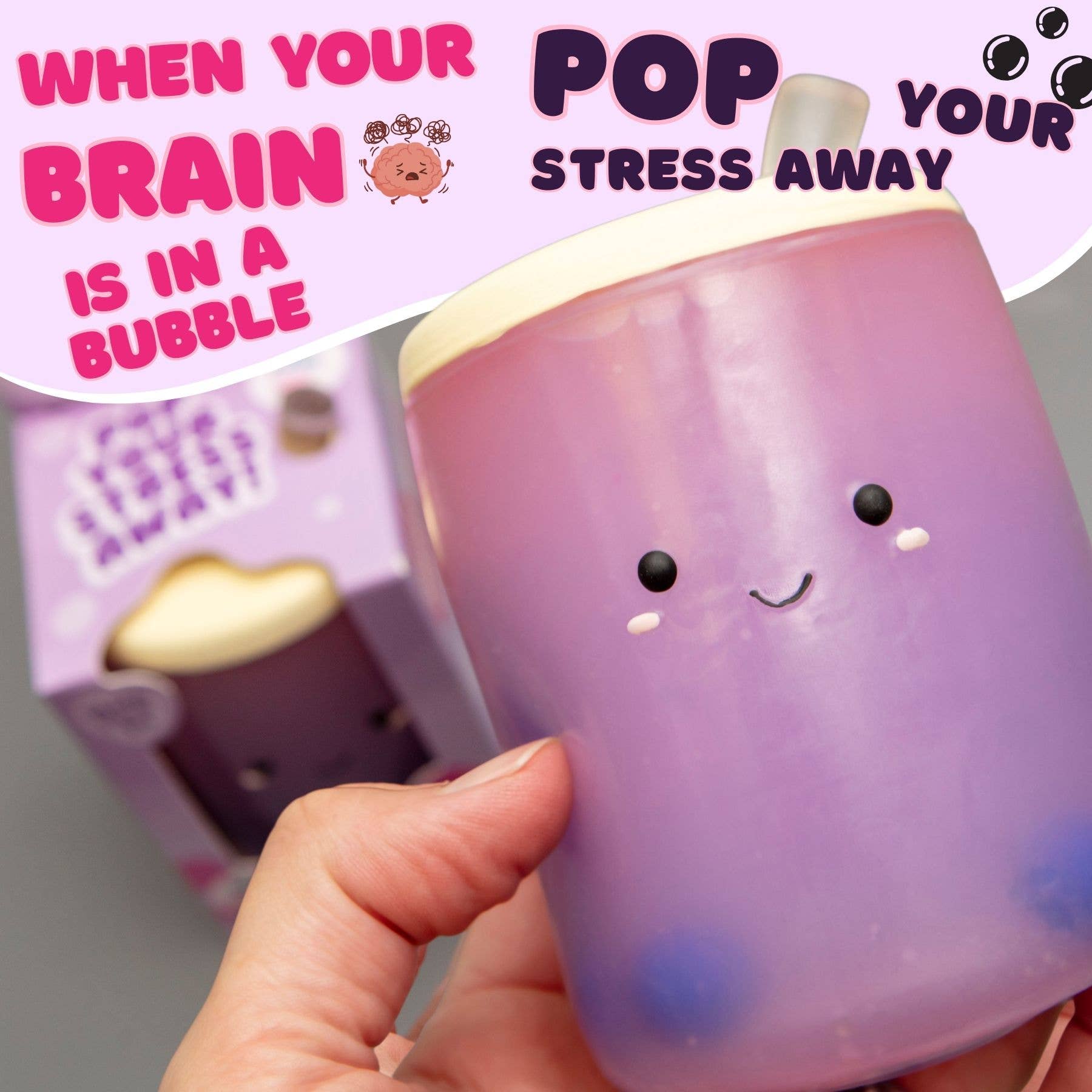 Squishy Stress Toy - Boba Tea - Novelty Fidget Squishies