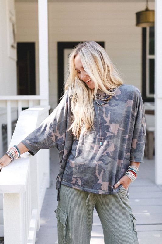 Country Girl Camo Top - Army
