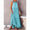 BEACH Maxi Dress With Ruffle Hem