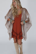 Savoy Velvet Kimono - Taupe 3BN