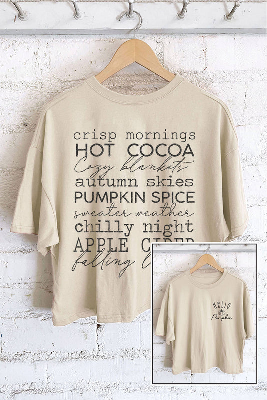 HELLO PUMPKIN CROP TOP