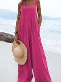 Rose Solid Loose Crepe Jumpsuit