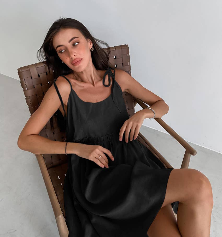 Cotton Linen A-Line Sundress
