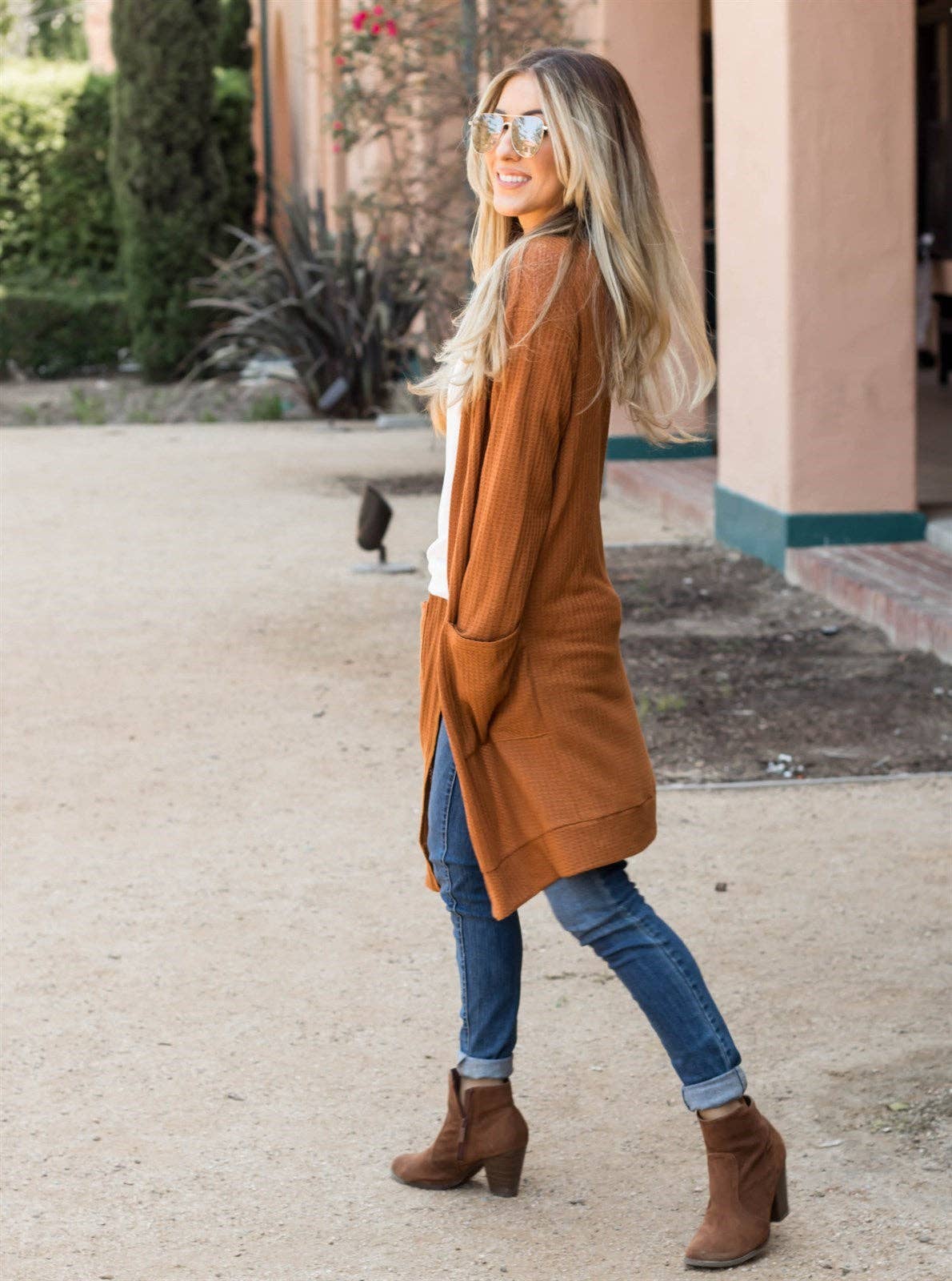 The Scarlet Cardigan - burnt orange