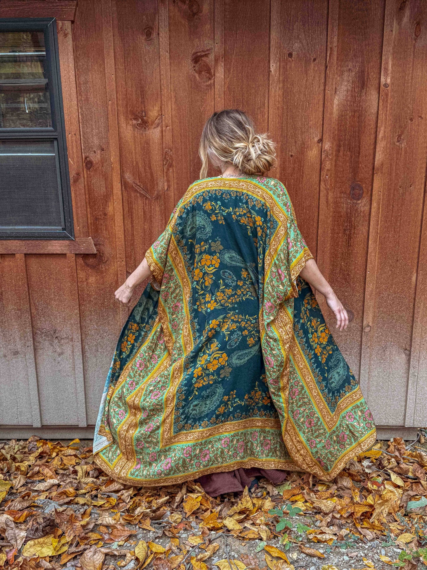 Long Duster Kimono, Floral Long Open Kimono
