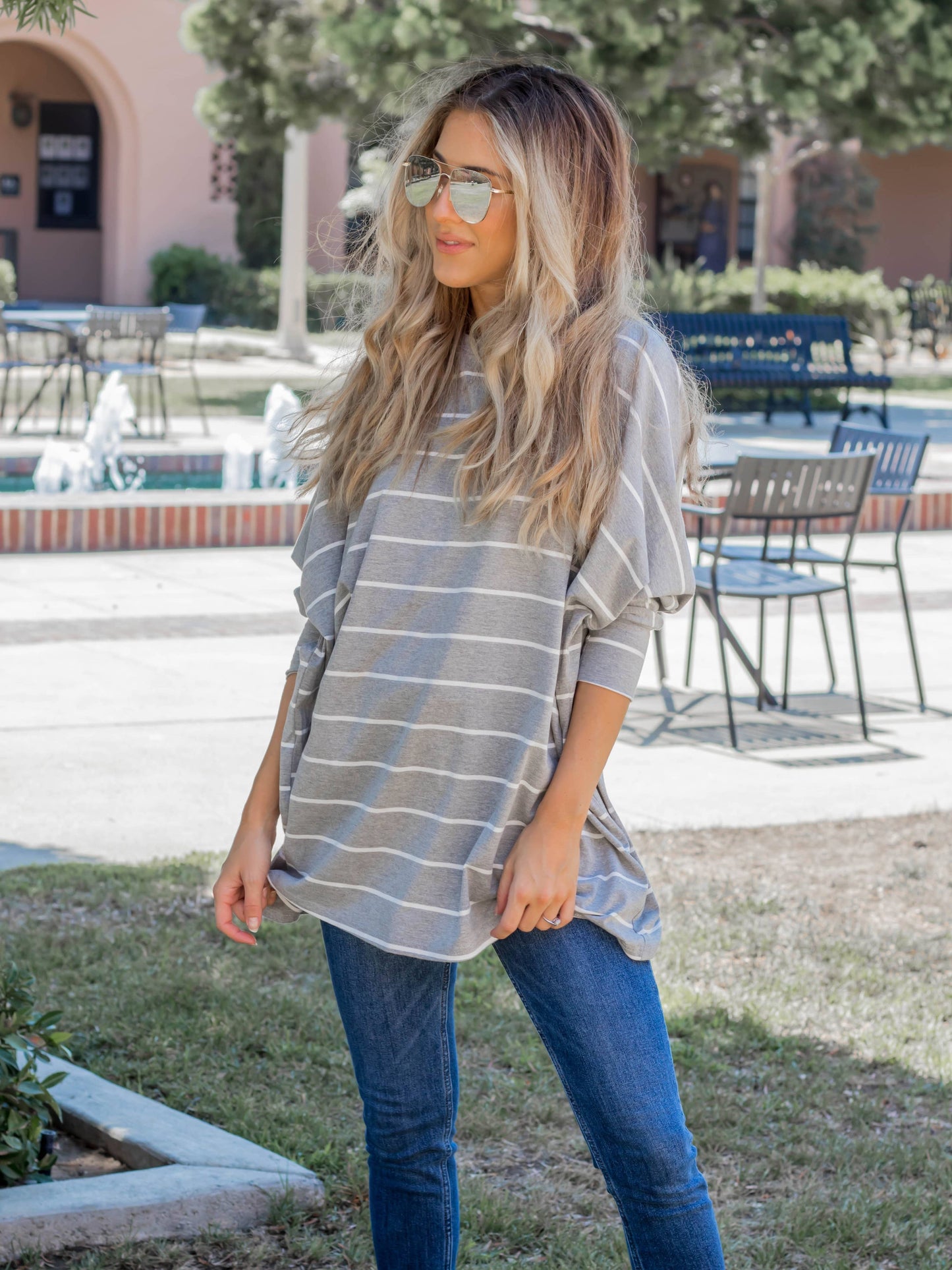 Oversized Stripe Renee Top