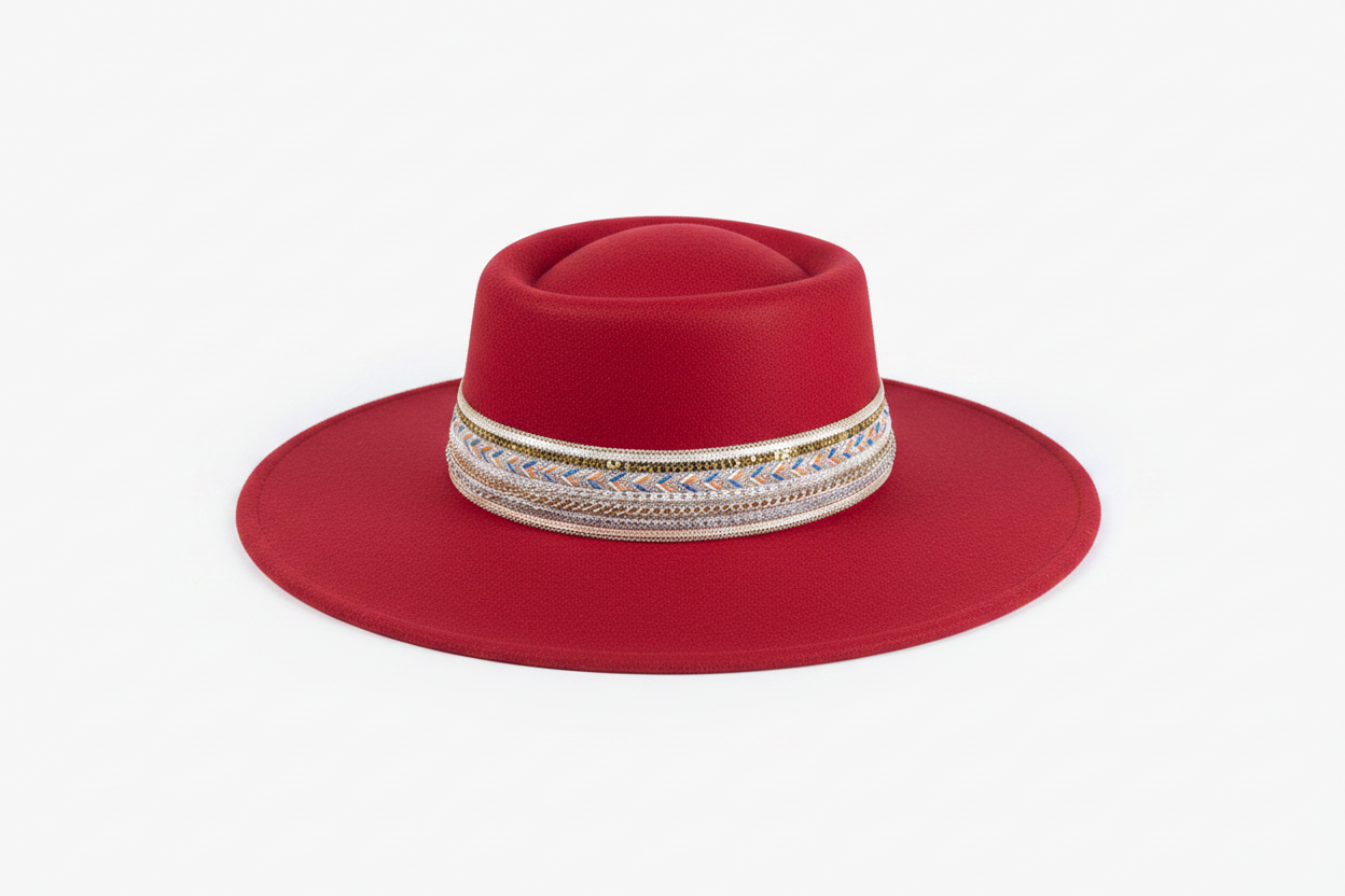 Blaze Multi Trim Wide Brim Fedora