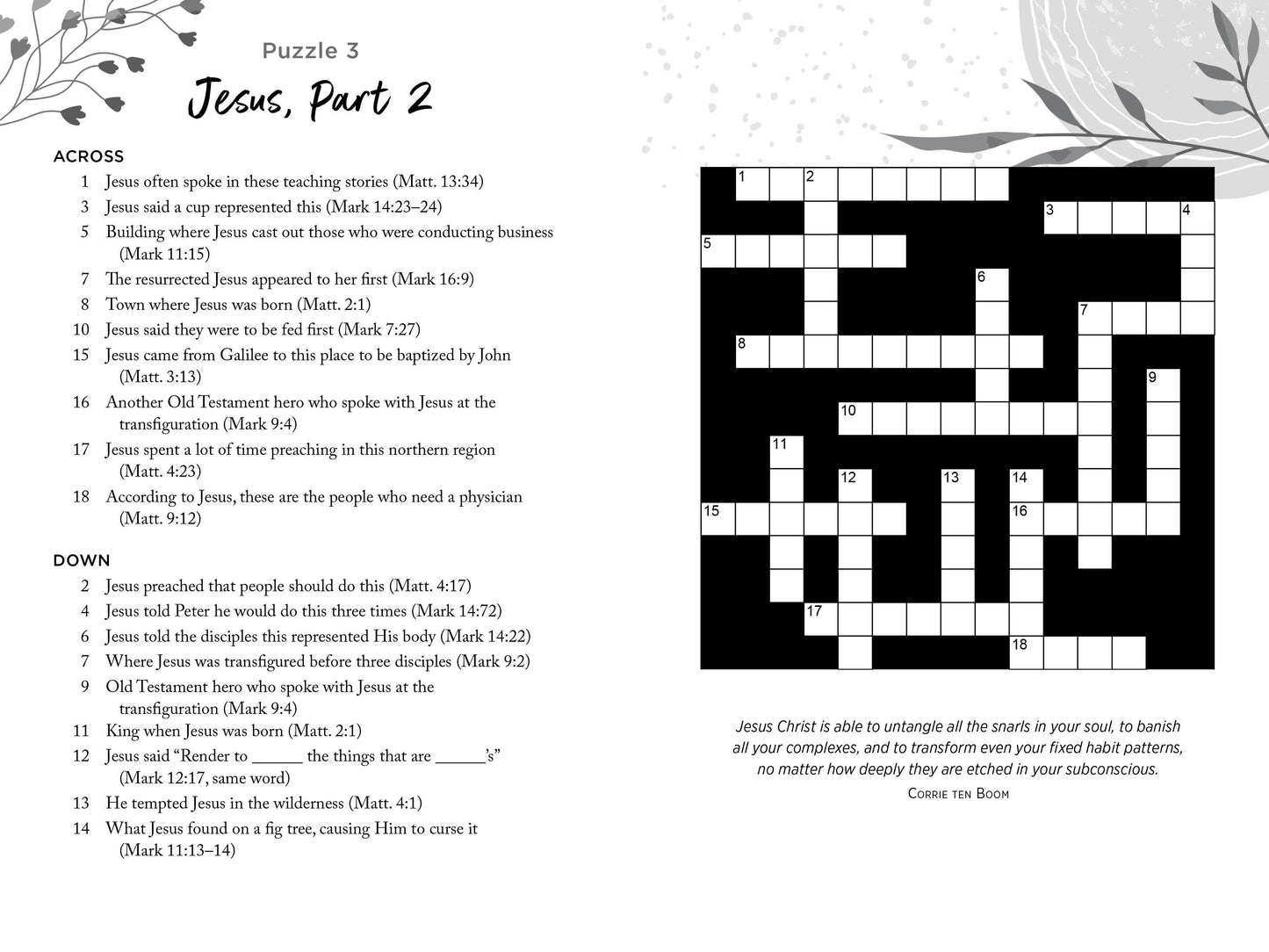 Relaxing Bible Blessings Crosswords