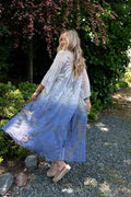 Poolside Ombre Lace Kimono - Periwinkle