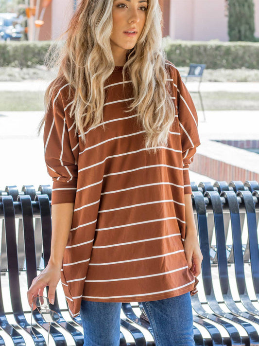 Oversized Stripe Renee Top