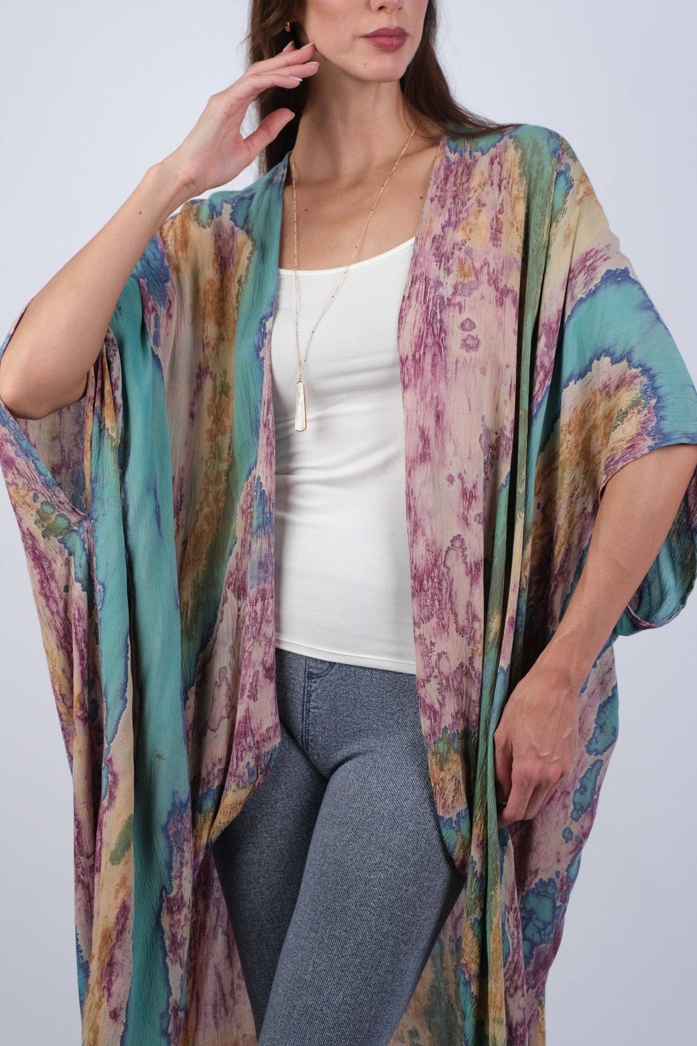 Purple Haven Tie-Dye Cardigan