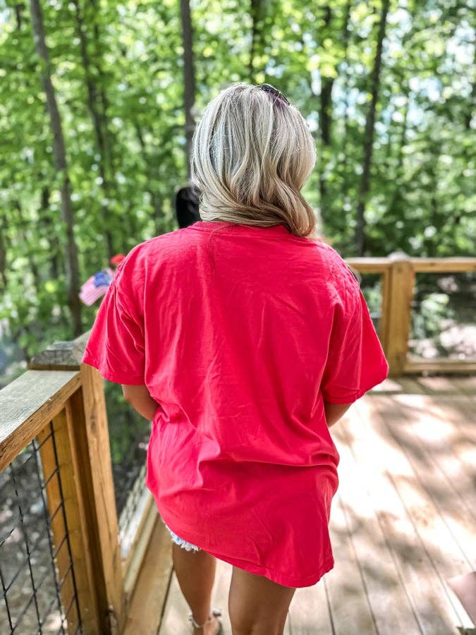 God Bless America RED Graphic Tee