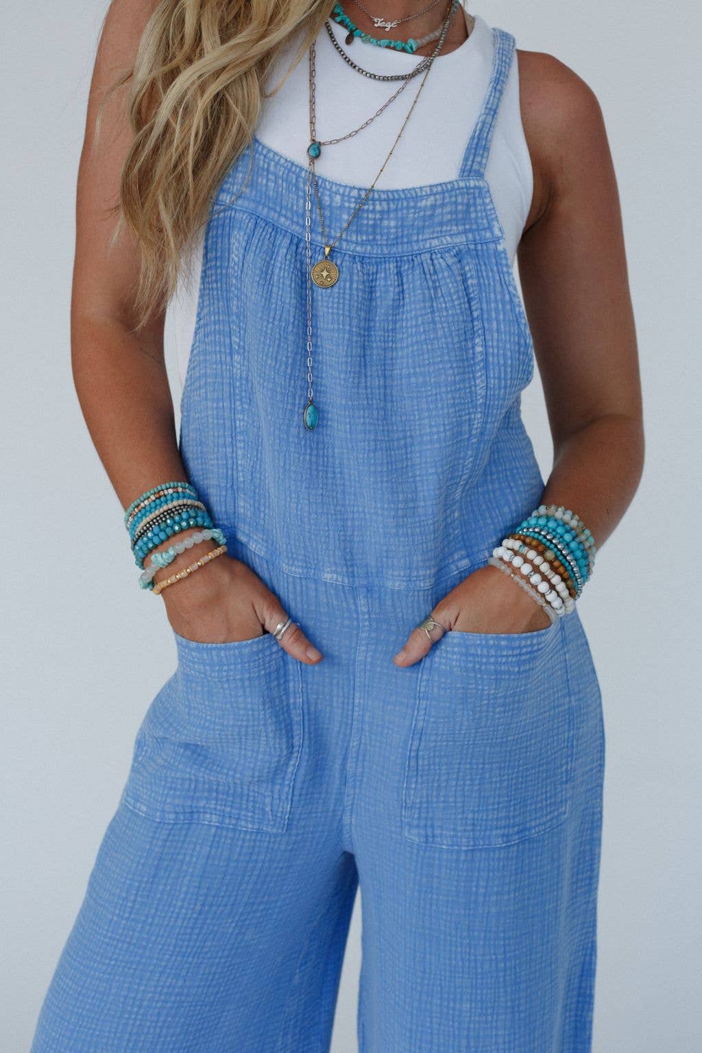 Coast To Coast Jumpsuit - Blue