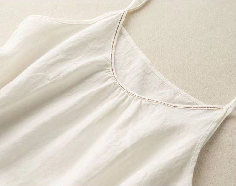 Cotton Linen Camisole Tank Top - click to select color