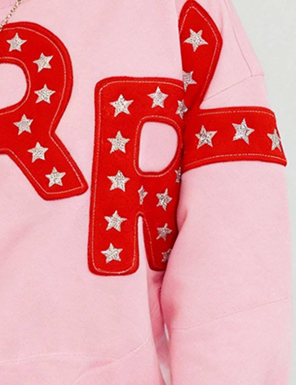 Ladies Christmas  Merry Letter Sequin Sweatshirt