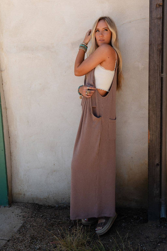 Urban Light Textured Jumpsuit - Acorn
