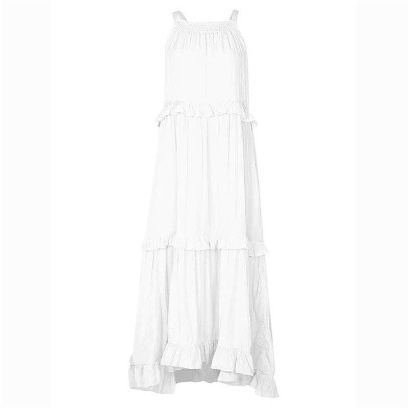 BEACH Maxi Dress With Ruffle Hem