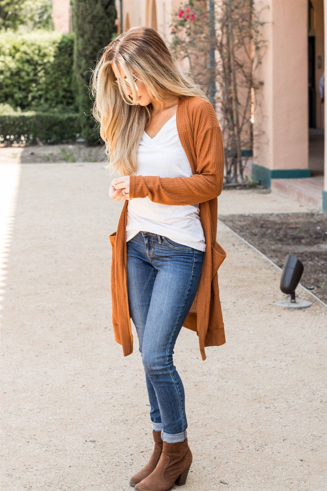 The Scarlet Cardigan - burnt orange