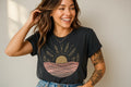 Sunset Wave Design T-Shirt Bella Canvas