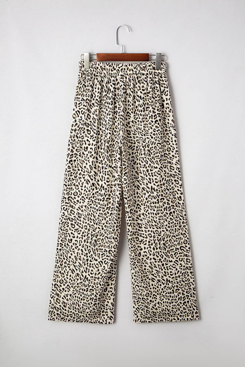 Ashley Leopard Drawstring Elastic Waistband Loose Pants