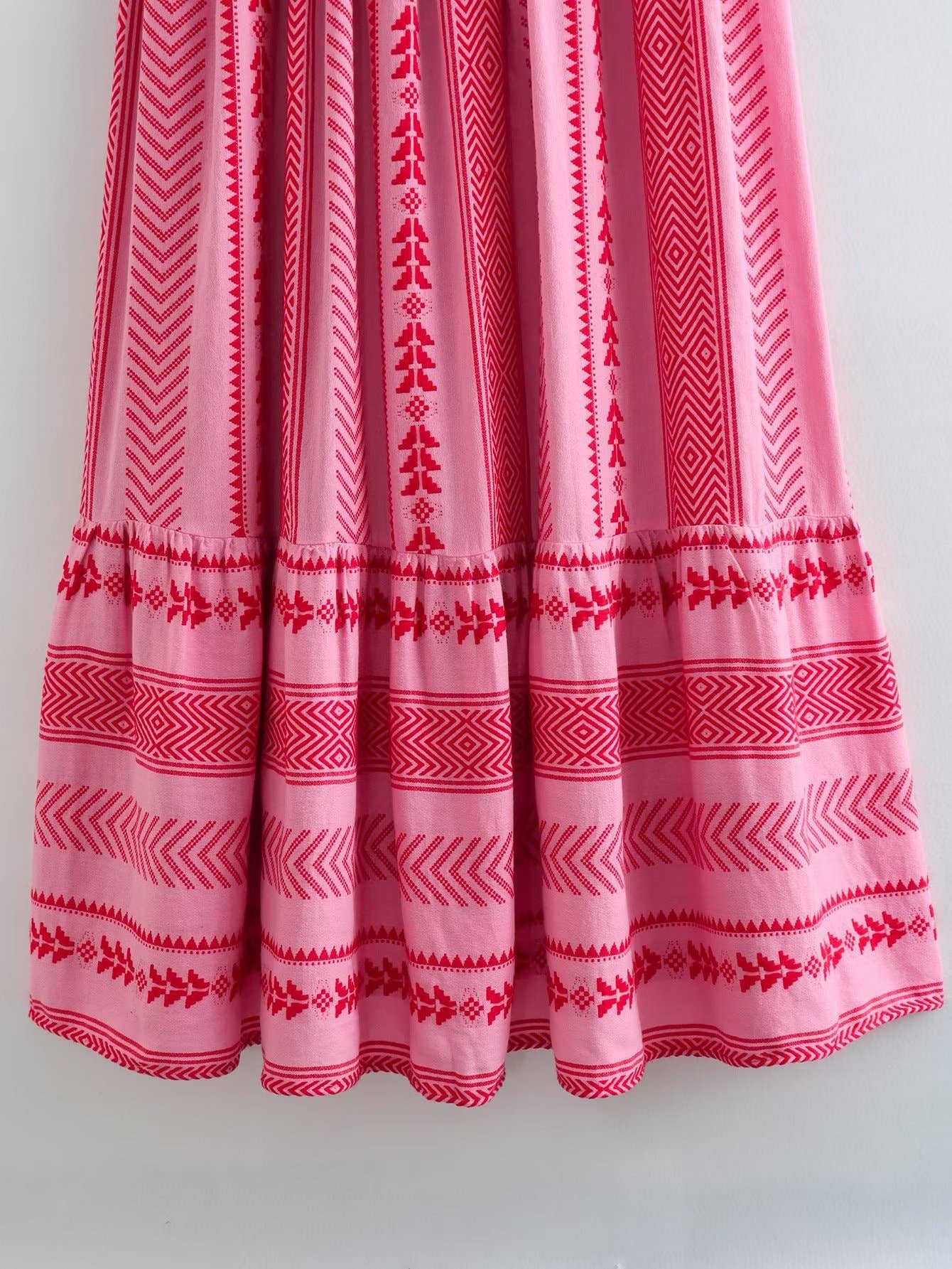 Resort Western Boho Crochet Stitching Slip Dress