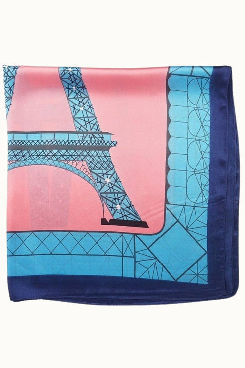 "So Silky" Satin Neckerchief Scarf, Versatile, Sky